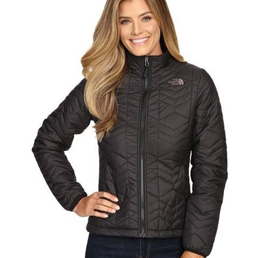 The North Face Charcoal Gray Jacket Sz. L Quilted Lightweight Zippered Pockets